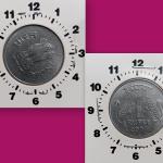 India - 2004 - 1 Rupee Hyderabad Mint 2 Oclock Rotation Error Coin Used