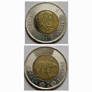 Canada Currency 2 Dollars 2016 Elizabeth II D.G. Regina (Used) - Coin