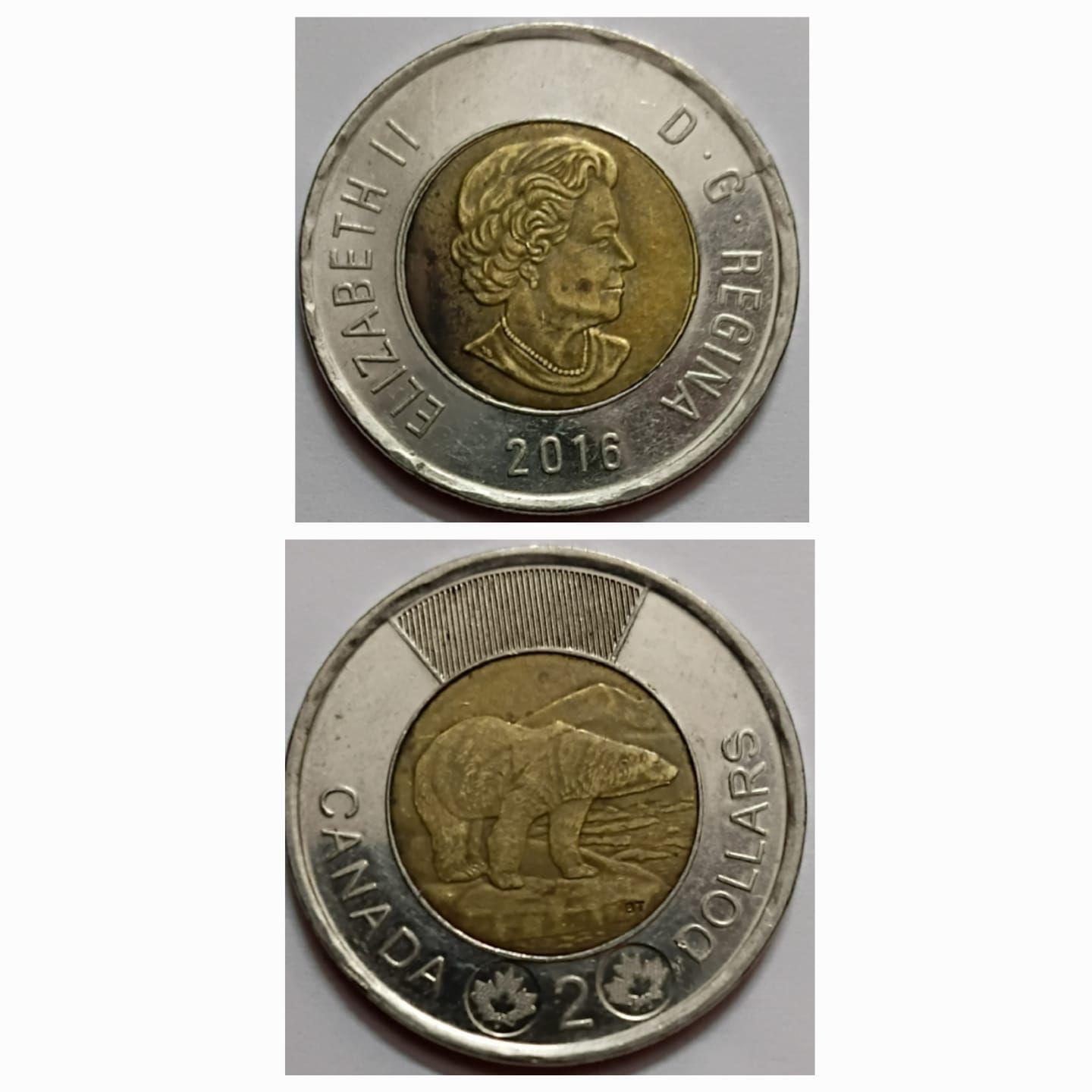 Canada Currency 2 Dollars 2016 Elizabeth II D.G. Regina (Used) - Coin