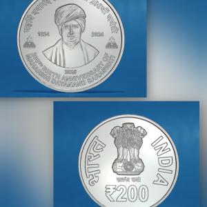 India - 2025 - 200th Birth Anniversary of Maharshi Dayanand Saraswati Rs. 200 Commemorative Coin
