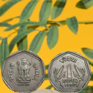India - 1990 - 1 RUPEE _Used_ (NOIDA MINT) - Coin