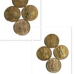 India - 20 Paise Republic Coins (1968-1971) - Set of 4 Used Coins
