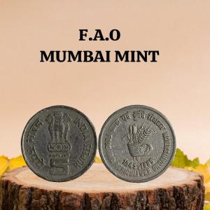 5 Rupees - Food Agriculture Organisation (FAO) BOMBAY MINT Used COIN