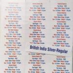 British India Silver Coins Year wise Stickers-Fine Quality-Fresh Stock 1835-1947 SHC