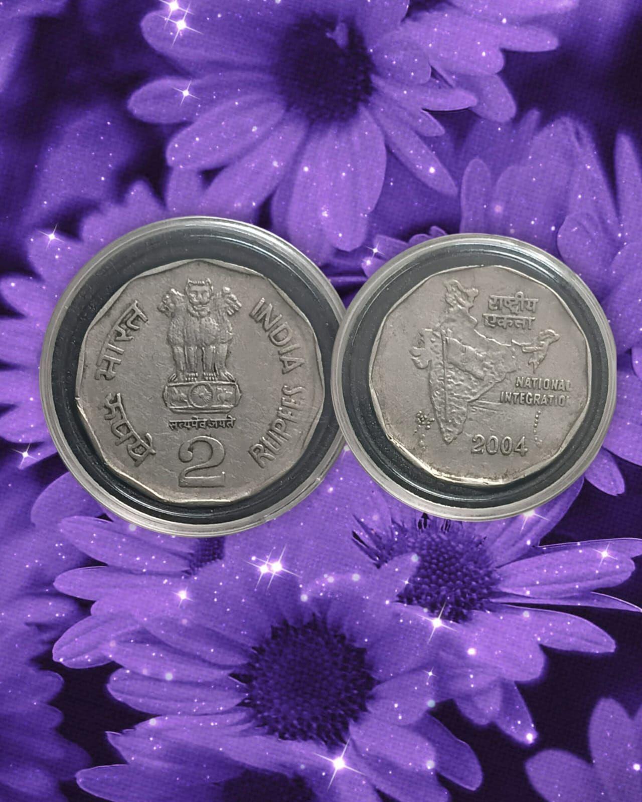 India - 2004 - 2 RUPEES KOLKATA MINT Used COIN
