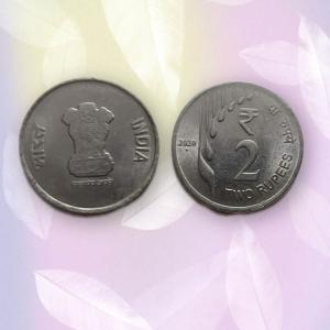 India - 2020 - 2 RUPEES RAINDROPS Used Coin