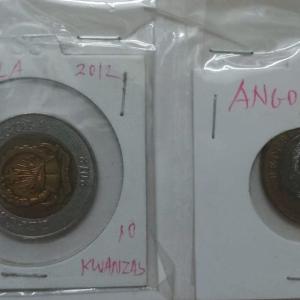 Angola 5 10 -Kwanzas 2 Coins Used