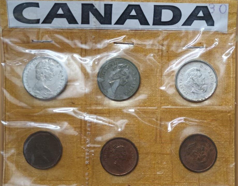 Canada 6 Coins Used