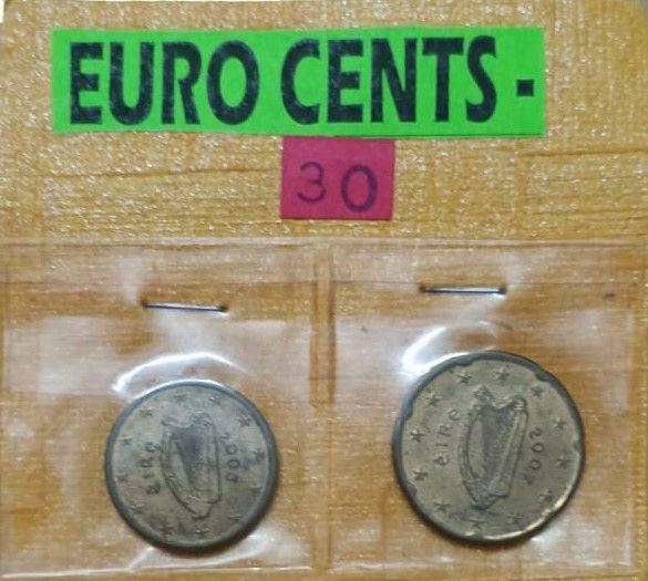 Euro 2 Cent Coins Used