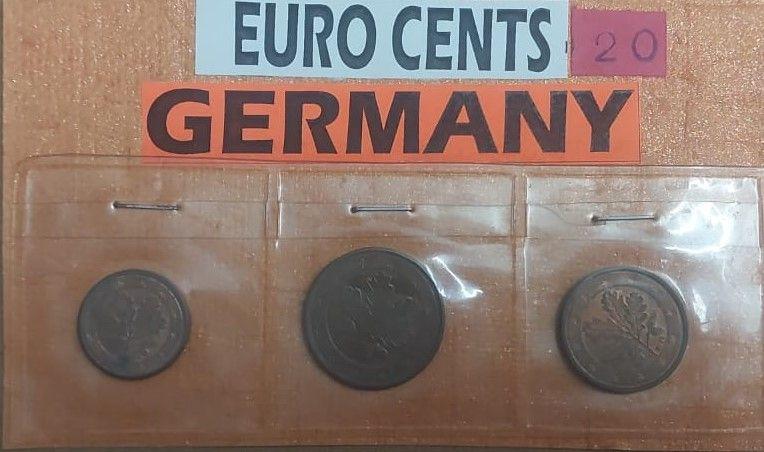 Germany - Euro Cent - 3 Used Coins