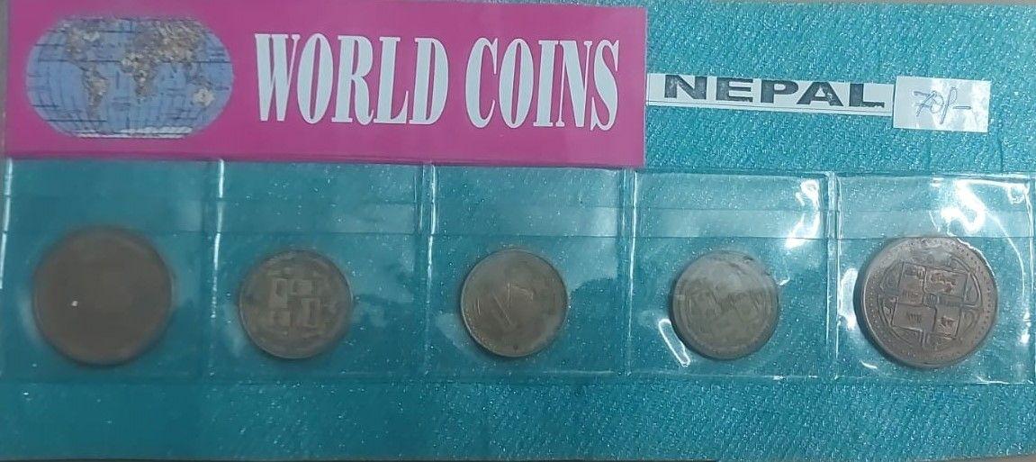 Nepal Coins -5 Coins Used