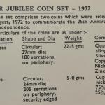 India - 1972 25th Anniversary of Independence 10 Rupees and 50 Paise Commemorative Coin Set