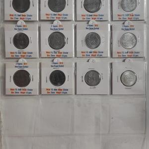 India 2 Rupees Year-Wise Collection (1990-2022) National Integration, Unity in Diversity, Mudra Symbol Series (2020, 2021) Missing (32 Coins)