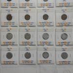 India - 1957-1972 - Republic 1 Naya Paisa / 1 Paisa Complete Year Set in Coin Holders Bronze, Nickel-Brass Aluminium Coins 16 Coins Collection