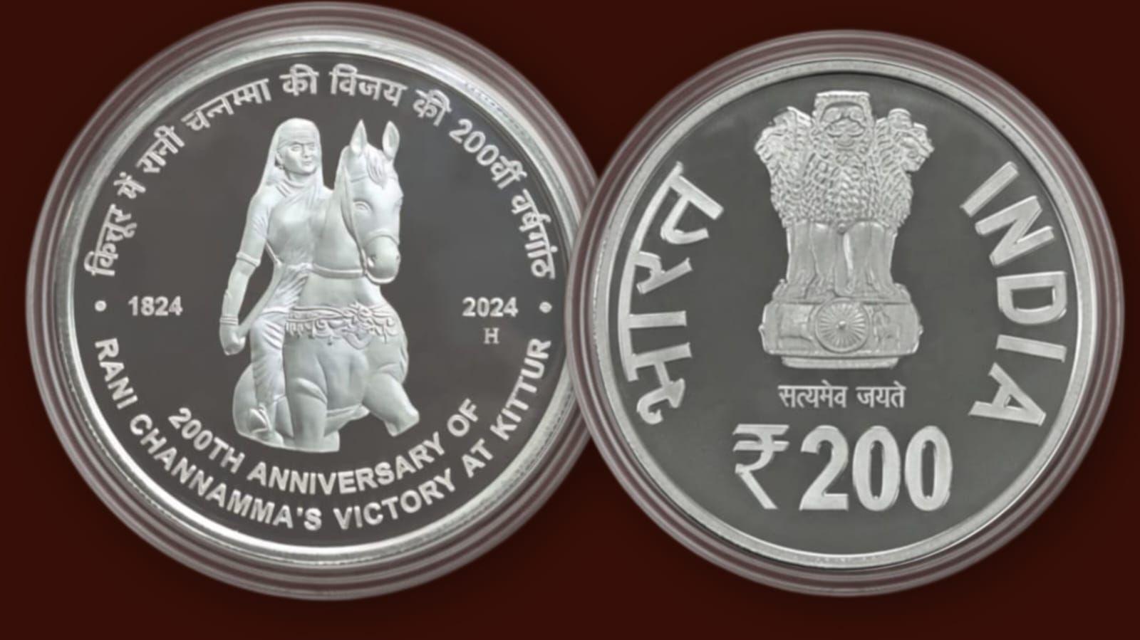 India - 2024 - 200th Anniversary of Rani Channammas Victory At Kittur 1824 2024 rare Coin Proof set [ BOOKLET] (Rs. 200)