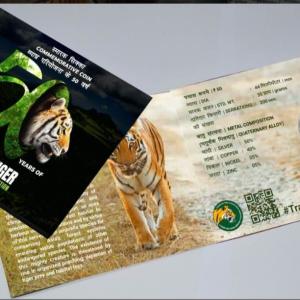 India - 2023 - 50 Years of Project Tiger India Leads Tiger Conservation Rs. 50 Proof Coin