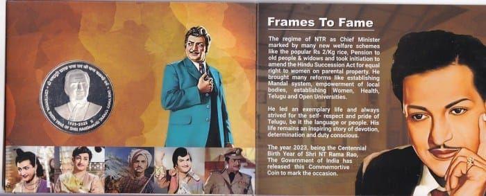 India - 2023 - The Unforgettable Doyen, N. T. Rama Rao (NTR) - Rs. 100 Proof Coin Set - Hyderabad Mint