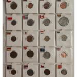 World Foreign Coins Collection Lot 20 Different Countries With Coin Holders
