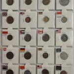 World Foreign Coins Collection Lot 20 Different Countries With Coin Holders