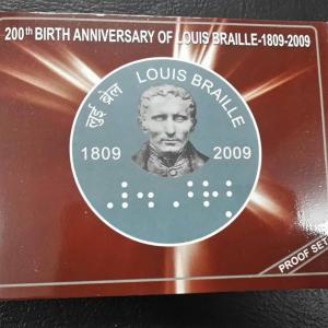 200th Birth Anniversary of Louis Braille 1809-2009  Rs.2(Proof)