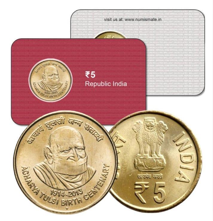 Acharya Tulsi Brith Centenary ATM card Rs.5 (Pvt)