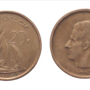 Belgium 20 Francs 1981 Used coin