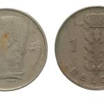 Belgium 1 Franc 1956 Used coin