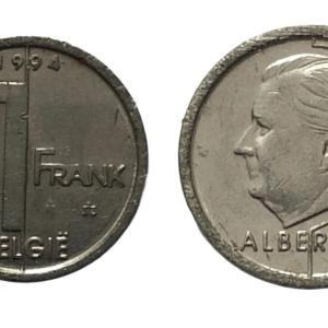 Belgium 1 Franc 1994 Used coin