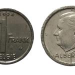 Belgium 1 Franc 1994 Used coin