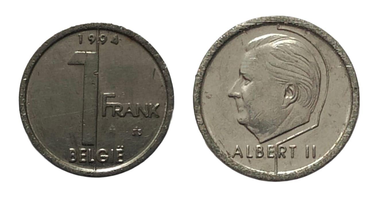 Belgium 1 Franc 1994 Used coin