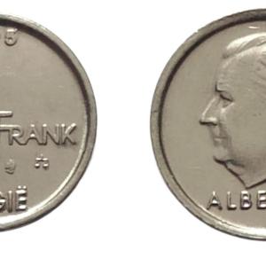 Belgium 1 Franc 1995 Used coin