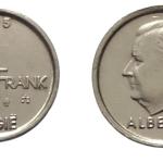 Belgium 1 Franc 1995 Used coin