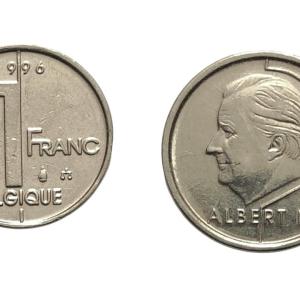 Belgium 1 Franc 1996 UNC coin