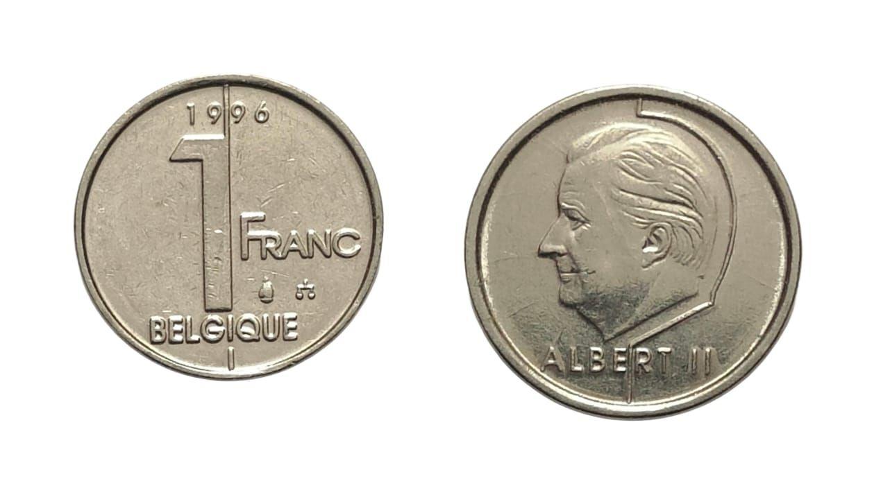 Belgium 1 Franc 1996 UNC coin