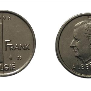 Belgium 1 Franc 1998 Used coin