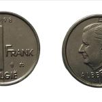 Belgium 1 Franc 1998 Used coin