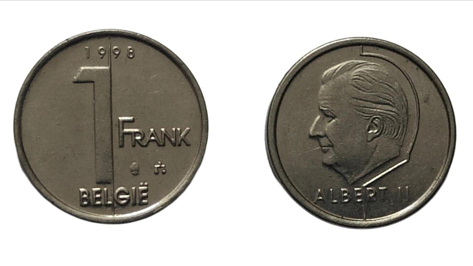Belgium 1 Franc 1998 Used coin