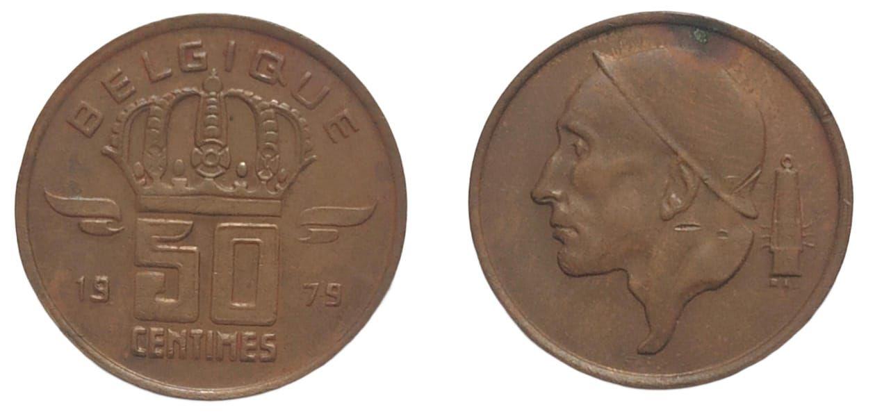 Belgium 50 Centimes 1979 Used coin