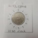 India - 2014 - 5 Rupees-Centenary of Komagata Maru Incident Hyderabad Mint 11.30 clock Rotation Error Coin Used