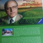 BIRTH CENTENARY OF PROF.M.S.SWAMINATHAN Rs.100 PROOF COIN