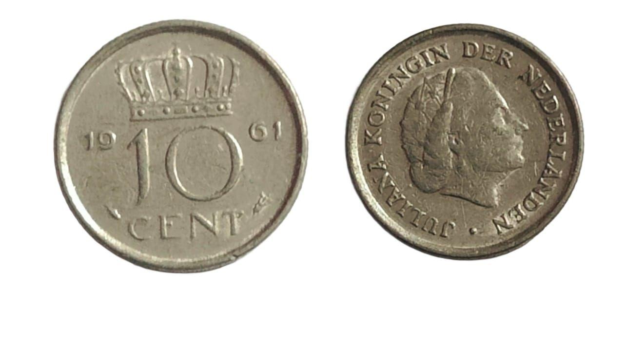 Netherlands 10 cent 1961 - coin Used