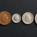 Netherlands Queen Juliana 1, 5, 10, 25 Cent And 1 Gulden 5 Coin Denomination Set Used (No Guarantee Of Year)