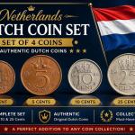 Netherlands Queen Juliana 1, 5, 10 And 25 Cents 4 Coin Denomination Set Used (No Guarantee Of Year)