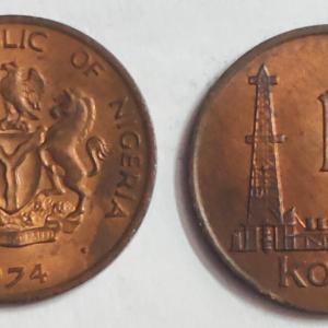 Nigeria 1974 1 Kobo Used - Coin