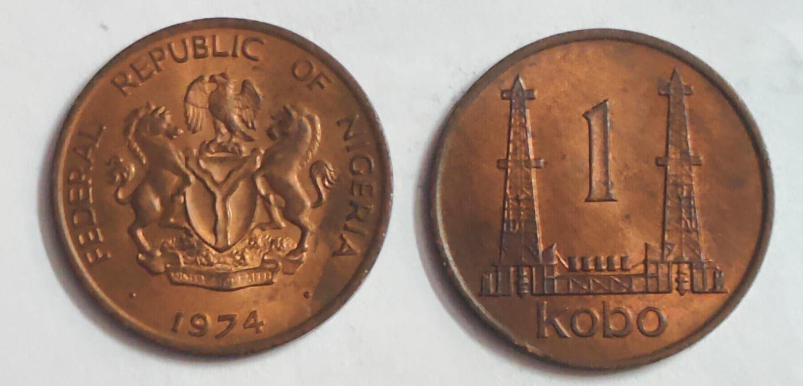 Nigeria 1974 1 Kobo Used - Coin
