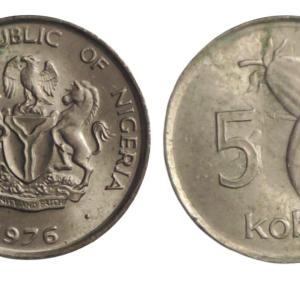 Nigeria - 1976 5 Kobo coin UNC