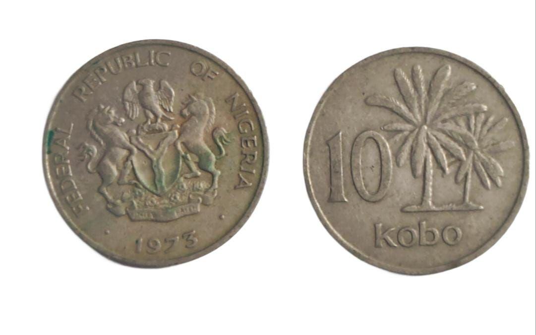Nigeria 1973 10 Kobo Used - Coin