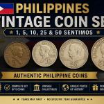 Philippines 1, 5, 10, 25 And 50 Sentimos Vintage 5 Coin Denomination Set Used 1971-1974 (No Specific Year Guarantee)