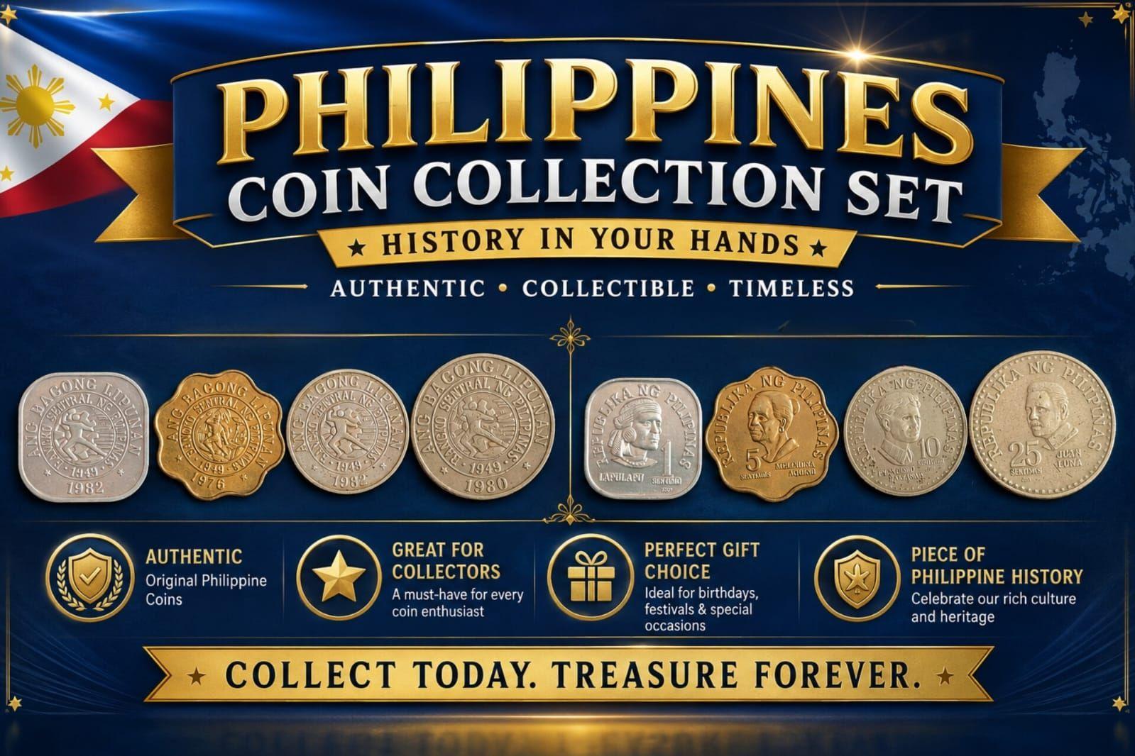 Philippines Ang Bagong Lipunan / New Society 8 Coin Vintage Collection 1970S-1980S Used (No Specific Year Guarantee)