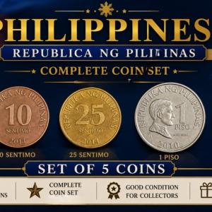 Philippines 5 Coin Denomination Set 5 Sentimo To 5 Piso Used (No Specific Year Guarantee)